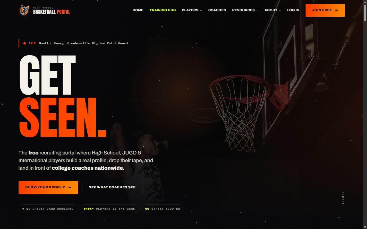 Basketball Portal homepage design by WebPro360